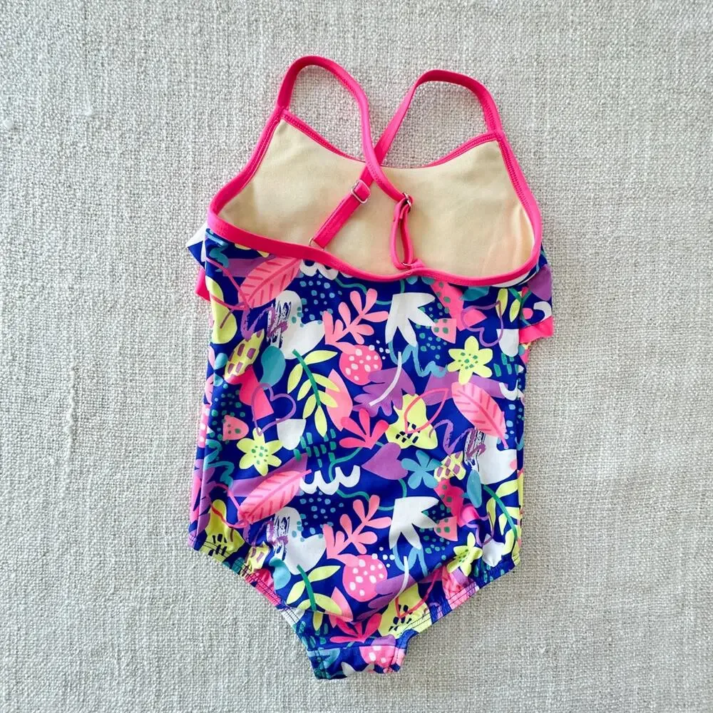 Lands' End Colorful One-pice Swimsuit VGUC 4